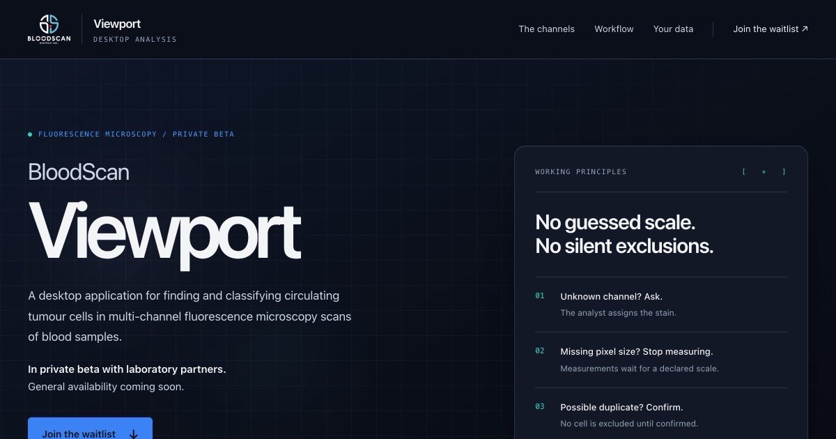 BloodScan Viewport Enters Private Beta